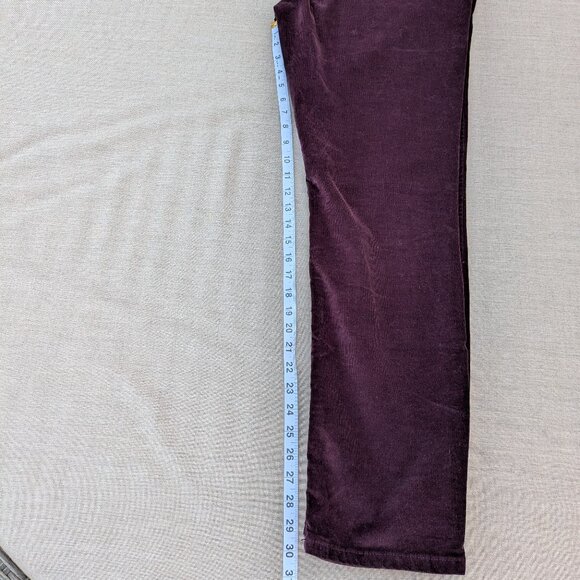 Calvin Klein Burgundy Ultimate Skinny Stretch Corduroy Pants - Picture 9 of 12